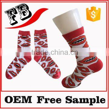 women's custom socks fashion lace trimmed boot socks for women fashion red sock