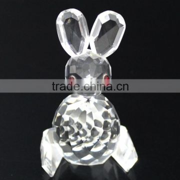 Animal theme crystal showpieces crystal rabbit in sale