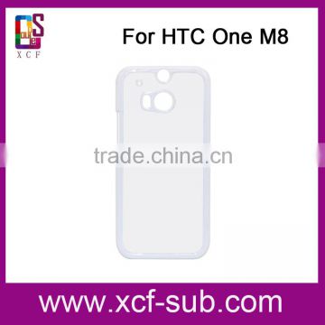 2D clear sublimation phone case for HTC M8