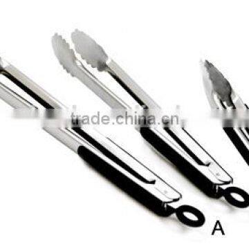 Stainless Steel Kitchen Tongs Set of 3 (10 inch & 15 inch & 17 inch) Salad Serving & BBQ Tool Tongs