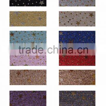 wholesale durable Shiny PU glitter leather fabric for shoe making