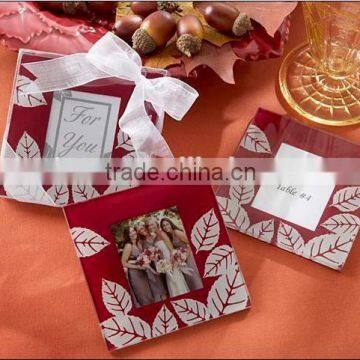 Fall wedding favor Glass Photo Coasters