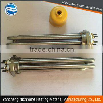 Round flange immersion heater