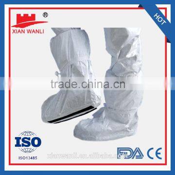 White Disposable Anti-Skid Boot Covers