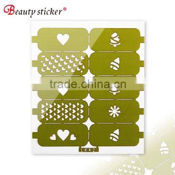 Bowknot Heart Nail Stencil Sticker photo-3
