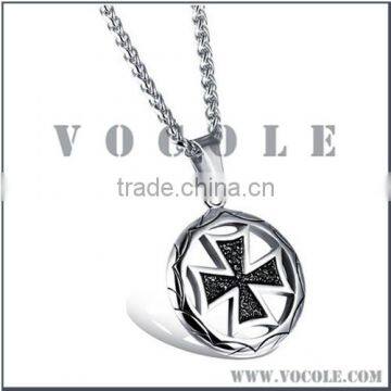 Charms circle pendant 2016 new design stainless steel chain necklace