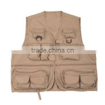 600D oxford durable Youth Mesh Fishing Vest (Khaki)