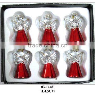 (03-1448)little glass angel for christmas decorations