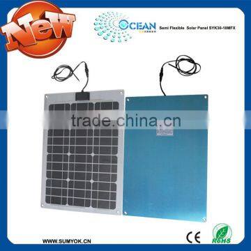 30Watt flexible solar panel SYK30-18MFX mono high efficient best choice of RV/boat/yacht/vessel