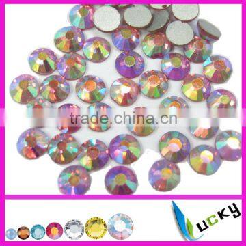 HIGHEST QUALITY flat back rhinestone DIY nailart decoration SS20 rose ab