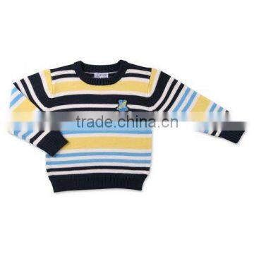 children's cotton round neeck stripe sweater/boy's sweater