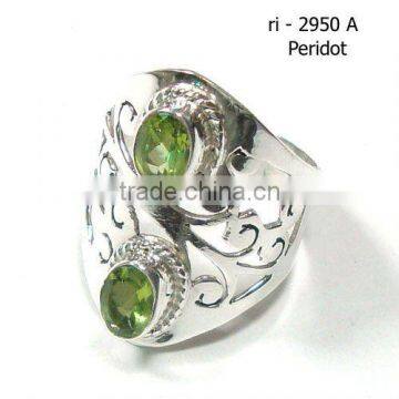Peridot jewelry 925 sterling silver rings gemstone rings