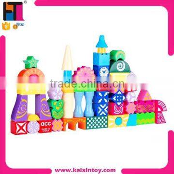 Hot sale 50ocs plastic assemble educational building blocks for kids