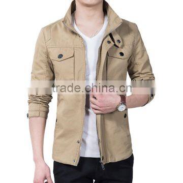 Wholesale Washing Faded Long Fashion Cotton Jacket For Men photo-3
