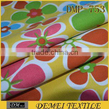 woven print poly cotton bright colored fabric