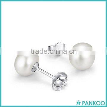 Wholesale Latest Design Of 925 Sterling Silver Freshwater Pearl Stud Earrings