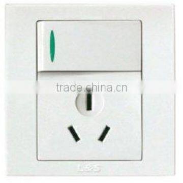 China 1st Brand Lesso (Liansu) Group good selling 16A 250V, 3 Pin Switched Socket Outlet