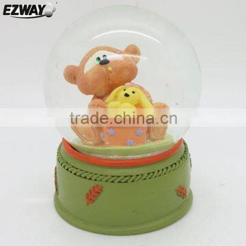 Teddy bear wedding favors snow globe