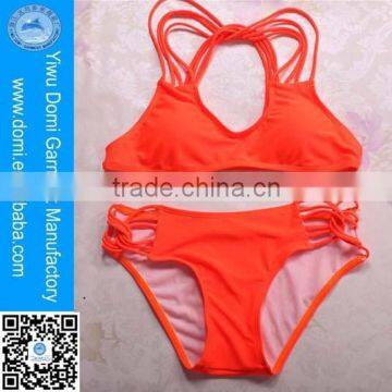 Sexy hot solid color multi-rope super mini reversible brazil bikini