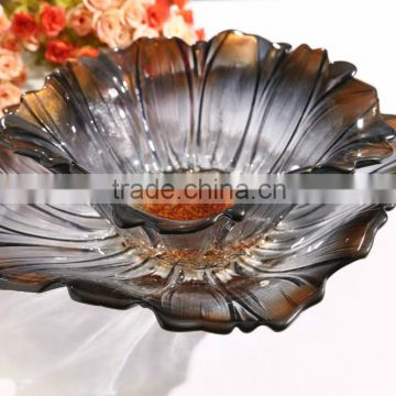 Sunflower shape Crystal Fruit Plate /fruit bowl