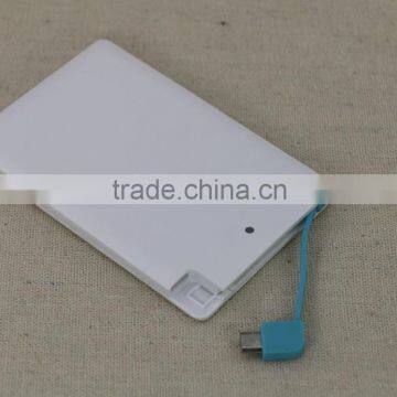Wholesale Ultra Thin Rechargeable Credit Card Power Bank 2500mah photo-3