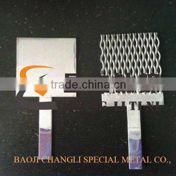 platinum coated titanium anode mesh 50*50mm sample