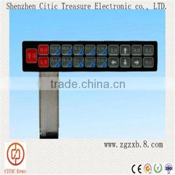 Graphic Overlay push button keyboard panel,Circuit Print Film Membrane Switch