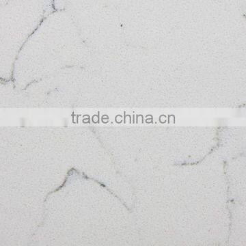 White with veins Artificial quartz stone surface