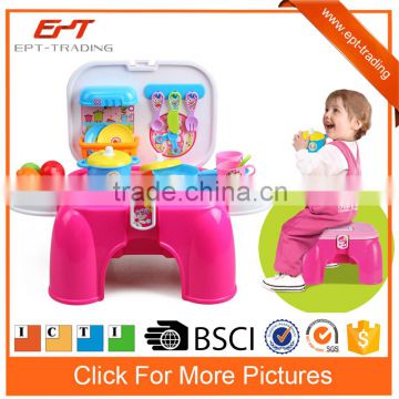 Luxury pretent toy plastic kitchen cooker toys set