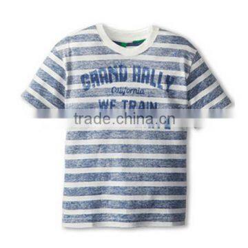 kids clothing wholesale striped detailing with front text design adds style boys t shirts