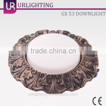 Zinc Alloy Ceiling Light, Downlight with Antique-Brass Style GX 53