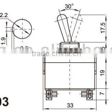 20A LED Plastic Toggle Switch,SPDT Toggle Switch 15A/25A 250VAC photo-3