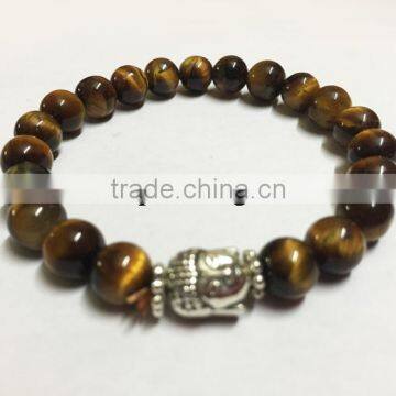 Yellow Tiger Eye Buddha Bracelet for sale | Healing Crystals INDIA