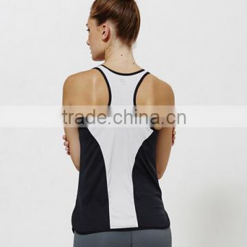 Contrast colors adjustable sports tank tops women sports wear