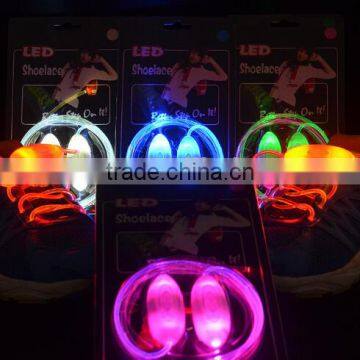 New arrival led flashing shoelace , glow shoelace , led lighting shoelace for night walking