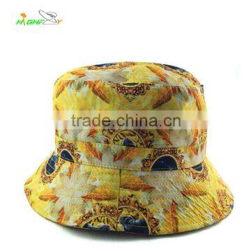 custom new design cheap 100% polyester numeral printing blank bucket hat sun hat