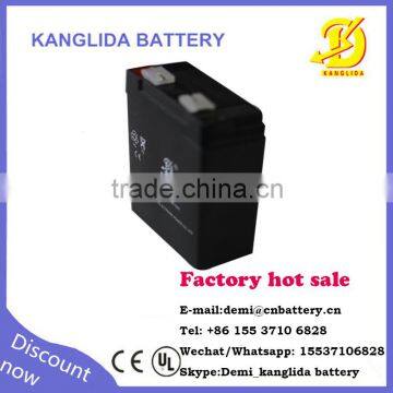 Kanglida lead-acid 4v battery for LED light, toy car, LED light 4v 4ah storage batteries