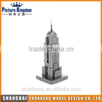 Empire State Building 3d model puzzle diy gift/custom model metal puzzle