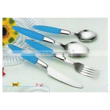 72 PCS Elegant Plastic Handle Stainless Steel Cutlery KX-P038