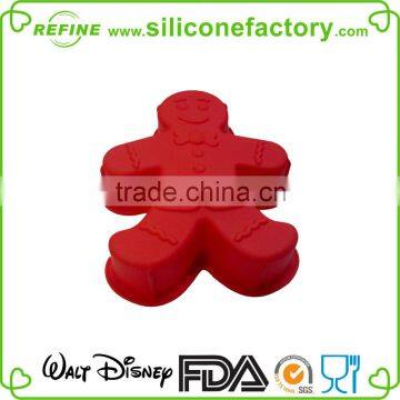 2015 Hot Sale Christmas Nonstick Silicone Cake Baking Mold in Ginger Shape photo-3