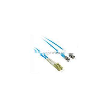 1m LC-ST 50/125 OM2 Duplex Multimode Fiber Optic Cable (Plenum-Rated)