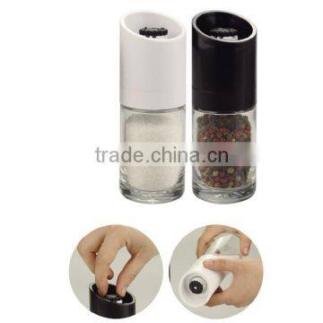 SINOGLASS trade assurance ceramic mechanism glass salt pepper grinder set