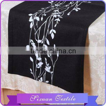 Printed Faux Linen Table Runner Double-layered Runner photo-2
