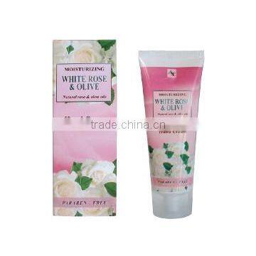 Hand Cream "WHITE ROSE & OLIVE", paraben free, 75 ml., Made In EU, Private Label Available