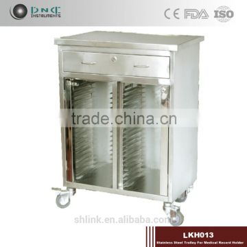 LKH013 Stainless Steel Trolley For Medical Record Holde Medical trolley