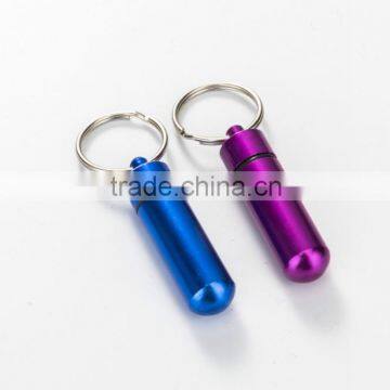 promotional purple aluminium capsule pill holder