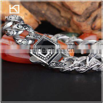 Stainless Steel Silver Plated Charm Power Magnetic Bracelet photo-5