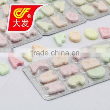 LETTER CANDY, PRESS CANDY, OEM, LETTER SHAPED CANDY,