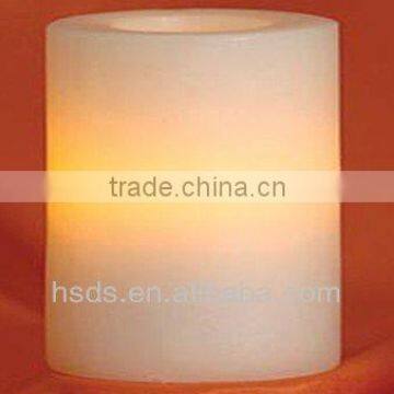 Round Pillar Real Paraffin Wax decorative flameless battery candle