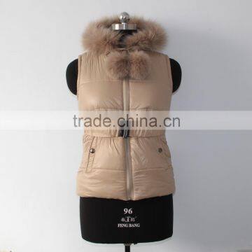 2015 wholesale women European down vest for women